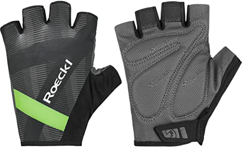 Roeckl Busano Fahrrad Handschuhe kurz schwarz/grün 2023: Größe: 8