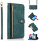Jeelar ESONG Coque pour Xiaomi Redmi Note 11 Pro 4G/5G,Etui en Cuir PU Portefeuille Flip Housse avec Sangle réglable/9 Fente pour Carte/Magnétique,Anti-Choc Case Cover,Vert