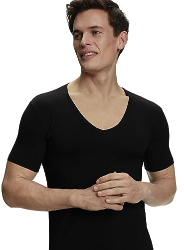 FALKE Herren Daily Climate Control Outlast® Deep V-Neck Unterwäsche Unterhemd V-Ausschnitt hautfreundlich bequem feuchtigkeitsregulierend schnelltrocknend atmungsaktive nachhaltige Baumwolle 1 Stück | für perfektes Körperklima