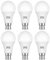 Vanke Bayonet Light Bulb, 9w (60w Equivalent), B22 LED Bulbs Warm White 2700K Yellow Light, 806 Lumen, Non-Dimmable, Pack of 6