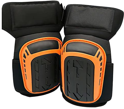 VIPITH Knee Pads for Work with Heavy Duty Gel Cushion, Knee Pad with Adjustable Non-Slip Straps for Work, Construction, Flooring, Gardening, Skating (Orange)
