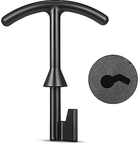 Feekoon 1 Packung 14 cm Wasserzähler-Boxschlüssel, kompatibel mit M07001 Wasserzähler-Abdeckung, Wasserzähler-Abdeckung/Deckelöffnungswerkzeug, hochwertiger T-Schraubenschlüsselhaken aus Metall für