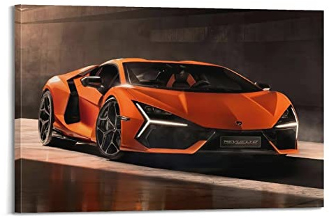 JUNNA Hyper Auto-Poster für Lamborghini Revuelto Super Auto Sport Auto Dekorative Malerei Leinwand Wand und Kunst Bild Familie Schlafzimmer Dekor 30 x 45 cm