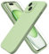 ACRONIX for iPhone 15 Case 6.1 with Screen Protector, Silky-Soft Touch Liquid Silicone Shockproof Case - Light Green