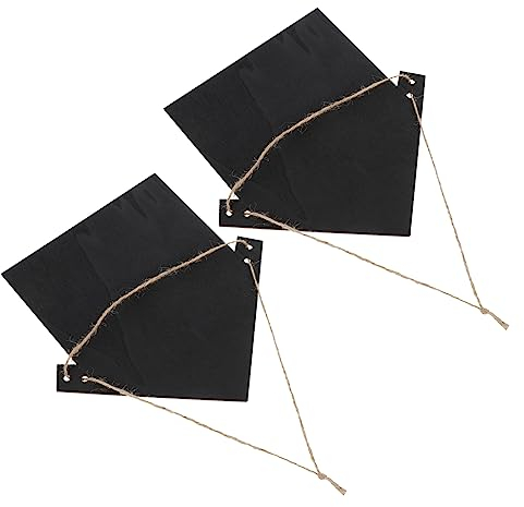 VILLCASE Heimdeko 2 Stück Tafel Wandbehang Tafel Ornament Hochzeitsschild Hausform Nachrichtentafel Zum Aufhängen Menü Kreidetafel Hochzeitsdekoration Malerei Tafel Holz Tisch Karte Deko