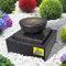 Gartenbrunnen Brunnen Zierbrunnen Zimmerbrunnen Springbrunnen Brunnen mit LED-Licht 230V Wasserfall Wasserspiel für Garten, Gartenteich, Terrasse, Balkon Sehr Dekorativ (Sonnen-Schale)