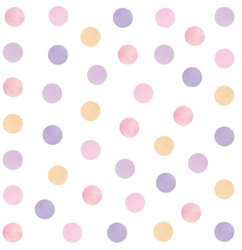 Lila Polka Dot 50 Stück Wandaufkleber, Boho Kinderzimmer Dekor, Boho Punkte Wandaufkleber