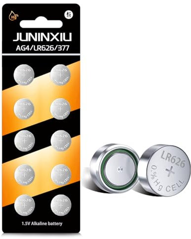JUNINXIU Lot de 10 piles bouton AG4 1,5 V