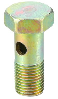 VekAuto Boulon double banjo, filetage G1/4, longueur 38mm, adaptateur de raccord de ligne de frein turbo universel pour voiture, en métal durable, ton bronze