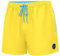 Ladeheid Short de Bain Homme, Séchage Rapide avec Doublure en Filet, Poches Latérales et Arrière, Taille Élastique avec Cordon, Confortable et Respirant pour Natation LA40-199 (Jaune, L)