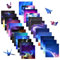 NAROSEBE 200 Blatt Origami Papier Doppelseitiges Faltpapier Quadratisch Bastelpapier Set Sternenhimmel Origami Papier Tonpapier Buntes Farbiges Papier für Diy Origami und Bastelprojekte