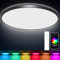 OPPEARL LED Deckenleuchte Dimmbar Flach Rund Schwarz 24W Deckenlampe mit Fernbedienung, RGB Steuerbar via App, 2700K-6500K Smart LED Deckenlampe für Schlafzimmer Kinderzimmer Büro Wohnzimmer Ø30CM