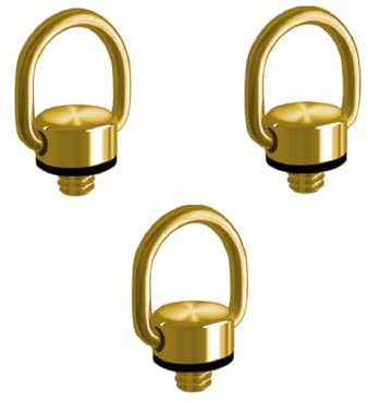 AONTOKY 3Pack Camera D Ring Screw Hinged Holder Fixed Screw Camera Carabiner Clip 1/4-20 for DSLR Camera Wrist Strap Tripod Mount and Attachment Color Golden