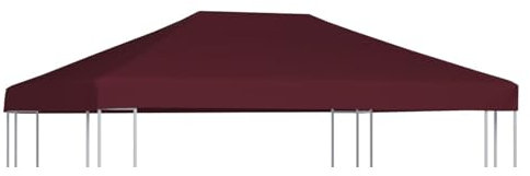 Homgoday Dekoration für Möbel, obere Abdeckung für Pavillon, 310 g/m², 3 x 4 m, Bordeaux für Innen- und Außenmöbel für Wohnzimmer Büro