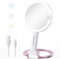 Beautifve Vergrößerungsspiegel mit Licht, 10X/1X Doppelseitiger Kosmetikspiegel mit Beleuchtung, Dimmbarer Touch Schminkspiegel, Abnehmbare Basis Reisespiegel für Handheld, Hanging, Tischplatte