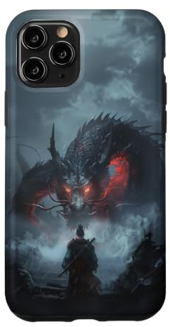 Hülle für iPhone 11 Pro Samurai-Drache, asiatische Fantasy-Kunst
