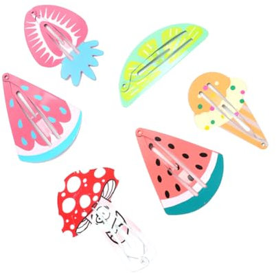 HAPINARY 12stücke Teiliges Cartoon Haarclips Für Mädchen Niedliche Eiscreme Erdbeere Wassermelone Und Pilz Haarschmuck Für Junge Mädchen Für Täglichen Gebrauch Und Festliche Anlässe