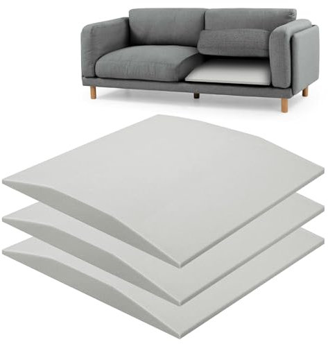 LIROPAU Sofaschoner und Schwamm-Sofa-Stützpolster, 50 x 50 x 5 cm Sofa-Reparaturschaum, Sofakissen-Unterstützung, Hochdichter Durchhang-Reparatur-Ersatz für Sofa, Couch, Loveseat Chair (3)