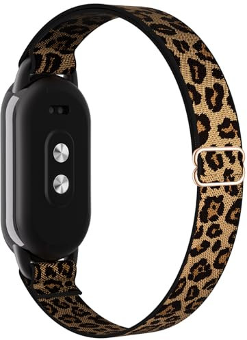 Msksjer Nylon Armband kompatibel mit Xiaomi Smart Band 10/9/Mi Band 8 für Damen Herren, Verstellbares Solo Loop Weiches Elastisch Stoff Sport Armbänder für für Mi Band 10/9/8