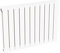 Radiateur blanc mural eau chaude horizontal acier double lame | 60 x 80 cm 1 214 Watt chauffage central | 4 raccordements 15x21 (1/2) série NYTIA by NOYON & THIEBAULT