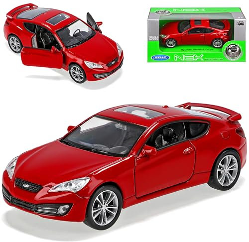 Welly Hyundai Coupe Genesis Rot Ab 2008 ca 1/43 1/36-1/46 Modell Auto mit individiuellem Wunschkennzeichen
