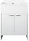 Negrari Lavatoio Salvaspazio in Resina PVC, Resistente all'umidità, Vasca resistente agli acidi di uso comune, Kit di scarico con pilettone in metallo, L58 x P38 x H85 cm, Bianco