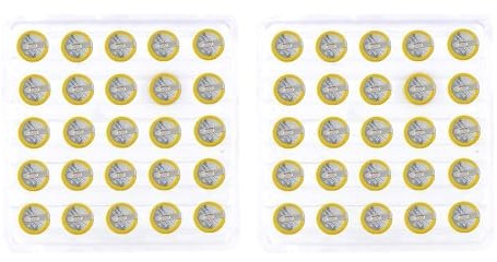 25/50pcs Button Battery with 2 Pin Horizontal Soldering Feet 210mAh 3V Lithium Button Cell Batteries with Solder Tabs