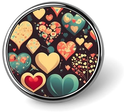 1 Zoll Button Badges Herz Crush Blume Brust Pins Aluminiumlegierung für Ma