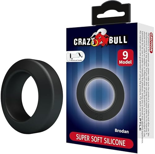 Crazy Bull Men's Brodan - Modell 9 Penisring Black 5.5 cm