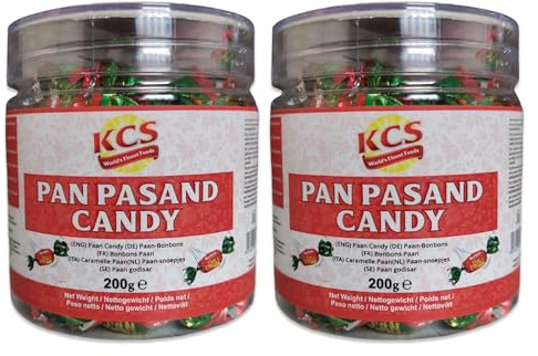KCS Pan Pasand Candy 200g x 2 – Sweet, Tangy, and Refreshing Indian Candy with Pan Flavor | Traditional Pan Masala Treat | Pack of 2