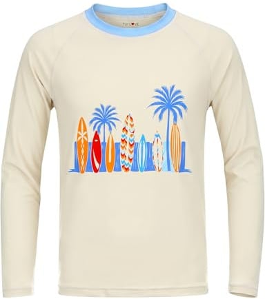 weVSwe T-shirt de bain anti-UV à manches longues UPF 50+ à séchage rapide Rashguard recyclé pour enfants de 2 à 12 ans