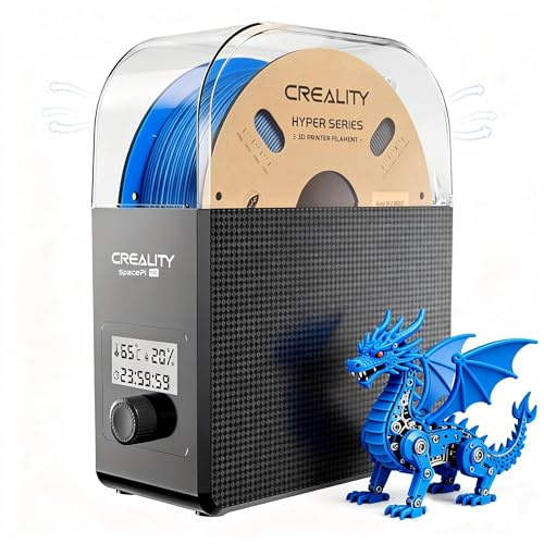 Creality Séchoir à filament Space Pi SE amélioré pour imprimante 3D, 360 ° 65 W PTC, déshydrateur de filament pour filament PLA ABS PETG PA 1,75/2,85 mm, porte-bobine