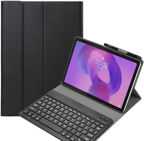 FKQLH Custodia Tastiera per Xiaomi Redmi Pad 2 Tablet 9,7 Pollici, QWERTY Layout Tastiera Bluetooth Magnetica Staccabile con Slim Cover, Nero