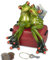wunderschöne handbemalte Spardose,Sparschwein,Sparbüchse Frosch Froschpaar auf Koffer als Spardose, ca. 15cm,Froschhausen