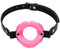 Shawa Knebel Mundknebel Fetisch SM Ballknebel Einstellbar Gezwungen Mund Offen Silikon Leder Bondage Flirten Sexpielzeug (Rosa)