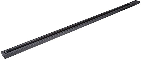 Litecraft 1 Metre Rail for Track Lighting, Black | Straight, Single Mains Circuit