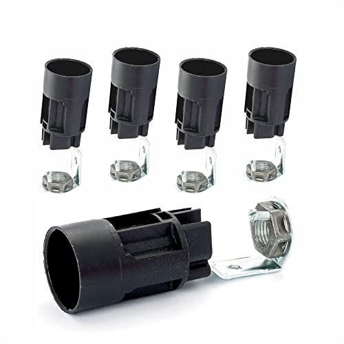 ORION LIGHTSTYLE Lot de 5 douilles de bougie Ø 24 mm pour lustre Maria Theresia, longueur 65 mm, compatible avec douille E14