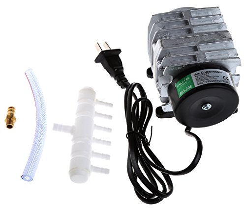 JAGETRADE Compresseur d'air électromagnétique 45L / Min 25W Aérateur de Pompe à air pour Bassin à oxygène d'aquarium
