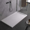 Piatto doccia bianco, 70x120, slim 3cm, in Marmo-resina, antigraffio, antiscivolo, antibatterico, rivestimento in Gelcoat, con massa piena, riducibile senza perdita di pendenza e robustezza