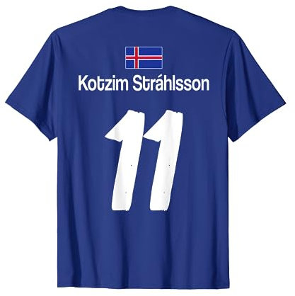 Kotzim Strahlsson Island Fußball Trikot Saufen Alkohol Witz T-Shirt
