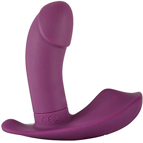 ORION Slip-Vibrator - intensiver G-Punkt Stimulator mit Klitoris-Reizer für Frauen, 10 verschiedene Vibrationsstufen, drahtlose Fernbedienung, lila