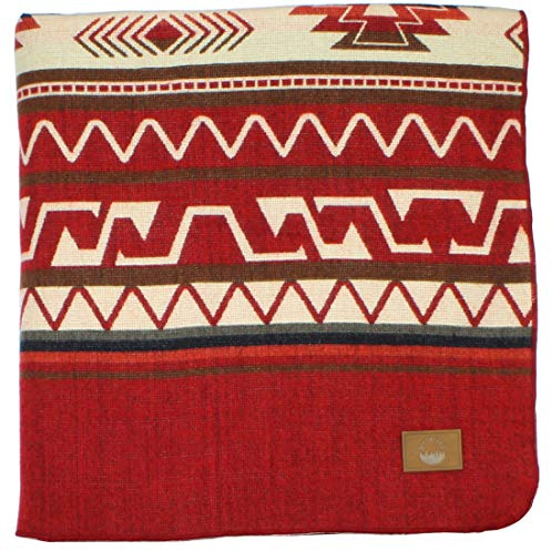 Inka-Azteken-Überwurf, Queen-Size-Bett, King-Size-Decke, südwestindischer Navajo-Boho-Stil, einheimischer Bezug für Camping, Bettwäsche, Couch, Vanlife, künstliches Alpaka, leicht, hypoallergen (Inti