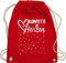 Turnbeutel Rucksack - & Fasching - Taschen - Konfetti im Herzen Karneval I - Unisize - Rot - tasche für wurfmaterial karnevalsbeutel faschings herz beutel karnevalstasche karnevals confetti