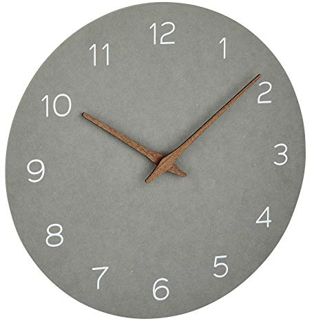 TFA Dostmann Analoge Wanduhr, 60.3054 (Betongrau mit Batterie)