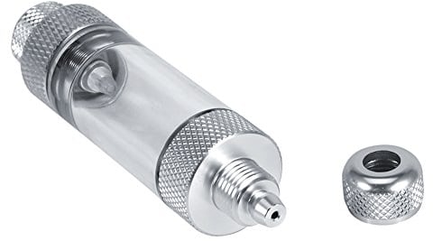 ViaGasaFamido CO2-Blasenzähler, Einzel-/Doppelkopf-Aquariumwasserpflanze CO2-Rücklaufblasenzähler Aquarium-Werkzeug CO2-Aluminiumlegierung Aquarium Diffusor-Regler Tankwartungswerkzeug(Doppelkopf)