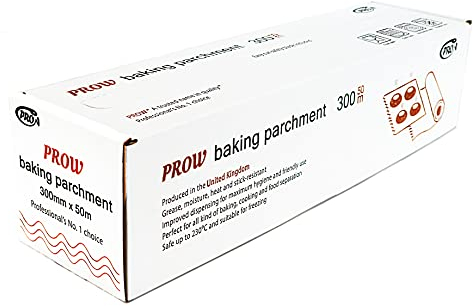 Papel de horno profesional de 50 m, antiadherente, apto para horno, papel a prueba de grasa para cocina y catering, rollo de papel de pergamino para todo tipo de hornear, cocinar y separar alimentos.