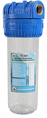 Wasserfilter Gehäuse 10 Zoll Filtergehäuse mit 3/4 Zoll IG-Anschluss Wasser Pumpen Vorfilter Brunnen Hauswasserwerk Osmoseanlage Küchen Garten Hauswasser Trinkwasser Filter Pumpe