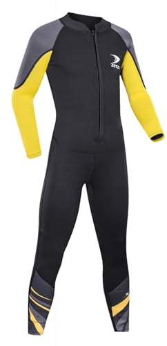 ZCCO Kinder Badeanzug Ganzkörper Sunsuit Jugend Jungen Mädchen Unisex Einteiler Langarm Wasseranzug Rush Guard zum Schwimmen, Baden, Surfen, Strand