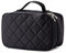 FORRICA Damen Kosmetiktasche Doppelschicht mit Spiegel Make-up Tasche Mädchen Kulturtaschen Reise Tragbar Schminktasche Schmink Aufbewahrung Bag Schwarz