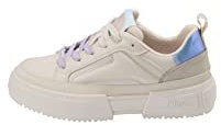 Buffalo Damen Skater Sneaker RSE-Fox-LO, Damen Sneaker,Sportschuhe,Freizeitschuhe,Turnschuhe,Laufschuhe,Cremefarben (Cream/Purple),39 EU / 6 UK